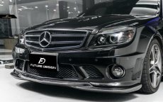 画像5: BENZ メルセデス・ベンツ Cクラス W204 前期車 C63 フロントバンパー用リップスポイラー 本物DryCarbon ドライカーボン (5)