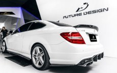 画像2: BENZ メルセデス・ベンツ C-Class C204 クーペ トランク用リアスポイラー 本物Drycabon ドライカーボン (2)