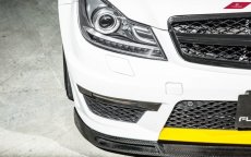 画像4: BENZ メルセデス・ベンツ Cクラス W204 後期車 C63フロントバンパー用リップスポイラー 本物DryCarbon ドライカーボン (4)