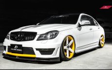 画像6: BENZ メルセデス・ベンツ Cクラス W204 後期車 C63フロントバンパー用リップスポイラー 本物DryCarbon ドライカーボン (6)