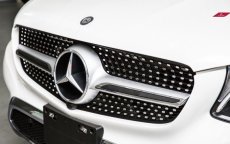 画像4: BENZ メルセデス・ベンツ W253 X253 C253 クーペ用 GLC45仕様 ダイヤモンド センターグリル シルバー　 (4)