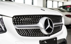 画像3: BENZ メルセデス・ベンツ W253 X253 C253 クーペ用 GLC45仕様 ダイヤモンド センターグリル シルバー　 (3)