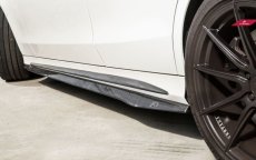 画像2: BENZ メルセデス・ベンツ C-Class W205 セダン AMGサイド用カーボン スカート 本物DryCarbon C180 C200 C43 (2)