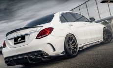 画像4: BENZ メルセデス・ベンツ C-Class W205 セダン サイド用 GTサイドスカート 本物DryCarbon C180 C200 C43 C63 (4)