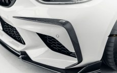 画像1: BMW F87 M2 competition フロントバンパー用カナード スポイラー 本物DryCarbon ドライカーボン (1)