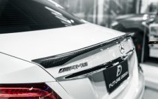 画像2: BENZ ベンツ Eクラス W213 トランク用リア スポイラー リアウィング 本物DryCarbon ドライカーボン (2)