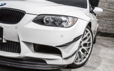 画像1: BMW 3シリーズ E92 E93  M3フロントバンパー用 カナード スポイラー 4点セット 本物DryCarbon ドライカーボン (1)