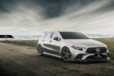 画像4: BENZ メルセデス・ベンツ A-Class W177 AMGサイドステップ用スカート スポイラー 本物Drycarbon ドライカーボン (4)