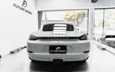 画像12: Porsche 718 ケイマン ボクスター 用 三層ツインテール 2本出 クローム マフラーカッター (12)