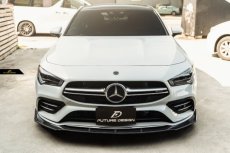 画像12: BENZ メルセデス・ベンツ CLA-Class W118 X118 フロントバンパー用リップスポイラー 本物DryCarbon ドライカーボン (12)