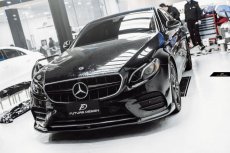 画像1: BENZ メルセデス・ベンツ E-Class W213 S213 前期車 AMGフロントバンパー用 リップスポイラー 本物DryCarbon ドライカーボン (1)