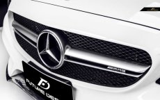 画像4: BENZ メルセデス・ベンツ フロントグリル W205 S205 C205 Cクラス 前期用 AMG C63ルック シルバー センターグリル (4)