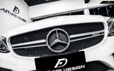 画像1: BENZ メルセデス・ベンツ フロントグリル W205 S205 C205 Cクラス 前期用 AMG C63ルック シルバー センターグリル (1)