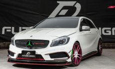 画像5: BENZ メルセデス・ベンツ A-Class W176  AMGバンパー用サイドスカート 本物Drycarbon ドライカーボン (5)