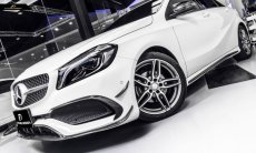 画像4: BENZ メルセデス・ベンツ A-Class W176  AMGバンパー用サイドスポイラー 本物Drycarbon ドライカーボン (4)