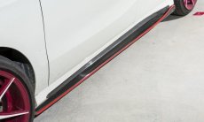 画像3: BENZ メルセデス・ベンツ A-Class W176  AMGバンパー用サイドスカート 本物Drycarbon ドライカーボン (3)