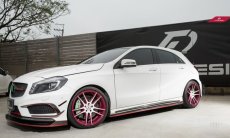 画像6: BENZ メルセデス・ベンツ A-Class W176  AMGバンパー用サイドスカート 本物Drycarbon ドライカーボン (6)