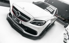 画像10: BENZ ベンツ W205 セダン S205ワゴン C63 前期用 ED1 アンダー リップスポイラー 本物Drycarbon ドライカーボン (10)