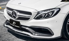 画像1: BENZ ベンツ W205 セダン S205ワゴン C63 前期用 ED1 アンダー リップスポイラー 本物Drycarbon ドライカーボン (1)