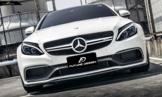 画像2: BENZ ベンツ W205 セダン S205ワゴン C63 前期用 ED1 アンダー リップスポイラー 本物Drycarbon ドライカーボン (2)