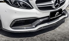 画像3: BENZ ベンツ W205 セダン S205ワゴン C63 前期用 ED1 アンダー リップスポイラー 本物Drycarbon ドライカーボン (3)