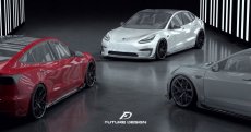 画像7: TESLA テスラ MODEL モデル 3 サイドスカート スポイラー 本物Drycarbon ドライカーボン (7)