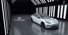 画像4: TESLA テスラ MODEL モデル 3 サイドスカート スポイラー 本物Drycarbon ドライカーボン (4)