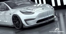 画像5: TESLA テスラ MODEL モデル 3 サイドスカート スポイラー 本物Drycarbon ドライカーボン (5)