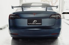 画像4: TESLA テスラ MODEL モデル 3 トランク用リアウィング リアスポイラー 本物Drycarbon ドライカーボン (4)