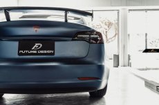 画像5: TESLA テスラ MODEL モデル 3 トランク用リアウィング リアスポイラー 本物Drycarbon ドライカーボン (5)