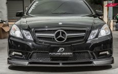 画像1: BENZ メルセデス・ベンツ E-Class  W212 AMGフロントバンパー用リップスポイラー 本物DryCarbon ドライカーボン (1)