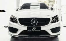 画像3: BENZ メルセデス・ベンツ フロントグリル W205 S205 C205 Cクラス 前期用 AMG C63ルック ブラック センターグリル (3)