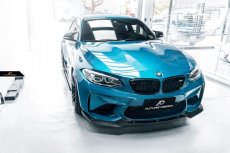 画像5: BMW F87 M2 フロントバンパー用リップスポイラー 本物DryCarbon ドライカーボン (5)