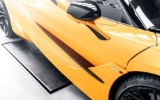 画像1: McLaren マクラーレン 720S サイドドア用 カナード 本物Drycabon ドライカーボン (1)
