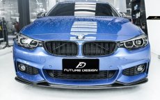 画像1: BMW 4シリーズ F32 F33 F36 Mスポーツ フロントバンパー用カーボン リップスポイラー 本物DryCarbon ドライカーボン (1)