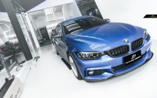 画像3: BMW 4シリーズ F32 F33 F36 Mスポーツ フロントバンパー用カーボン リップスポイラー 本物DryCarbon ドライカーボン (3)