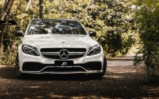 画像3: BENZ ベンツ W205 セダン C205 クーペ C63フロントバンパー用 アンダー リップスポイラー 本物Drycarbon ドライカーボン (3)