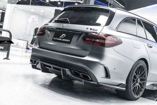 特価 ベンツ C205 C63 AMG カーボン リアカナード バンパーカナード BENZ メルセデス・ベンツ Cクラス S205 ワゴン AMGバンパー用 リア