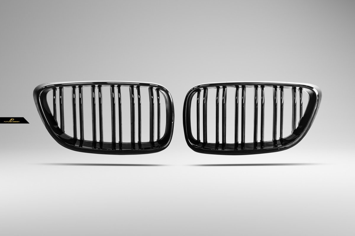 画像4: BMW 2シリーズ F22 フロント用艶ありブラックキドニーグリル センターグリル  (4)