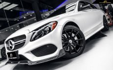 画像5: BENZ ベンツ W205 セダン S205 ワゴン C205 クーペ 前期車 AMGバンパー用 リップスポイラー 本物DryCarbon Carbon (5)