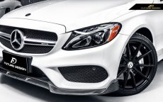 画像6: BENZ ベンツ W205 セダン S205 ワゴン C205 クーペ 前期車 AMGバンパー用 リップスポイラー 本物DryCarbon Carbon (6)