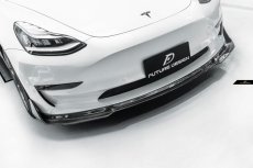 画像4: TESLA テスラ MODEL モデル 3 フロントバンパー用 リップスポイラー 本物Drycarbon ドライカーボン (4)