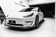 画像3: TESLA テスラ MODEL モデル 3 フロントバンパー用 リップスポイラー 本物Drycarbon ドライカーボン (3)