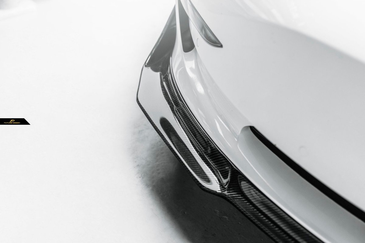 画像7: TESLA テスラ MODEL モデル 3 フロントバンパー用 リップスポイラー 本物Drycarbon ドライカーボン (7)