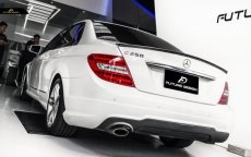 画像5: BENZ メルセデス・ベンツ C-Class W204 セダン トランク用リアスポイラー 本物Drycabon ドライカーボン (5)