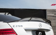 画像3: BENZ メルセデス・ベンツ C-Class W204 セダン トランク用リアスポイラー 本物Drycabon ドライカーボン (3)