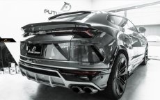 画像4: Lamborghini URUS ウルス トランク用 3ピース リアスポイラー 本物DryCarbon ドライカーボン (4)