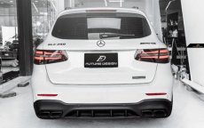 画像1: BENZ メルセデス・ベンツ GLC W253 SUV AMGバンパー用 改造 GLC63 リアディフューザー マフラーカッター　 (1)