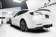 画像11: TESLA テスラ MODEL モデル 3 リアバンパー用 ディフューザー 本物Drycarbon ドライカーボン (11)