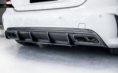 画像4: BENZ メルセデス・ベンツ W176 Aクラス 後期 AMGバンパー用カーボン ディフューザー 本物Drycabon ドライカーボン マフラーカッター付き (4)